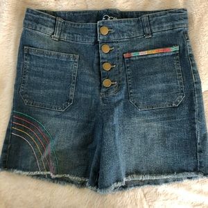 High wasted jean shorts